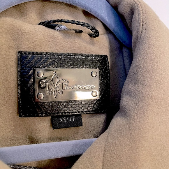 MACKAGE Cashmere Wool Coat with Leather Accents XS - Picture 4 of 4